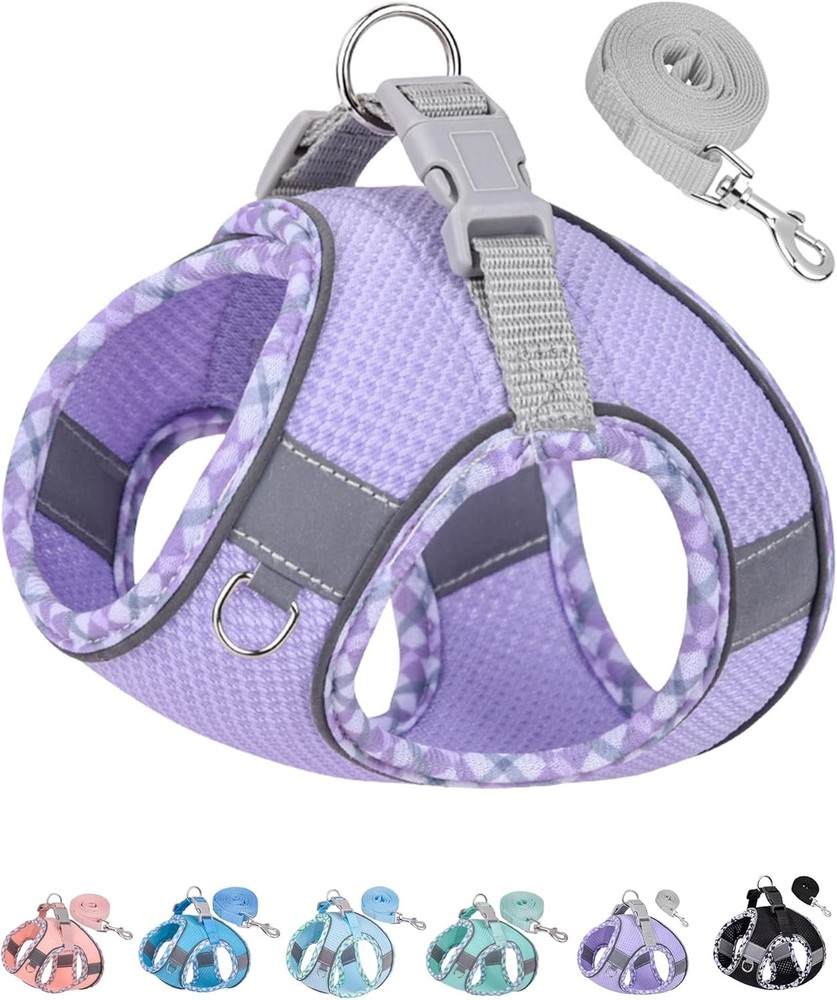 Petank Dog Harness and Leash Set No Pull Step In Vest for Small Medium Dogs