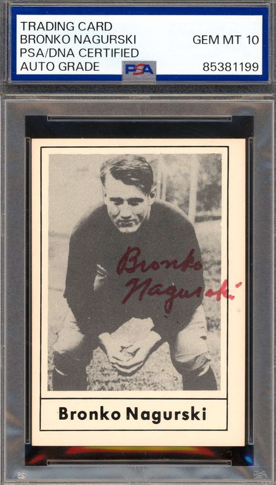 Bronko Nagurski Gem Mint 10 PSA DNA Signed 1977 Touchdown Club Autograph