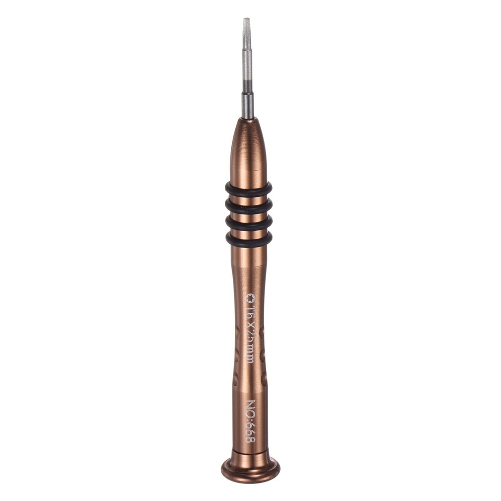 T6 Precision Magnetic Torx Screwdriver with Durable Aluminum Handle in Brown