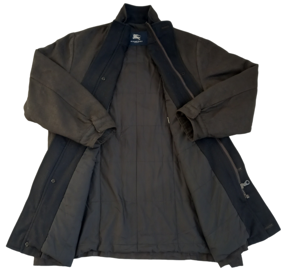 Burberry London Jacket Coat Waxed Mens Long Cotton Size 48