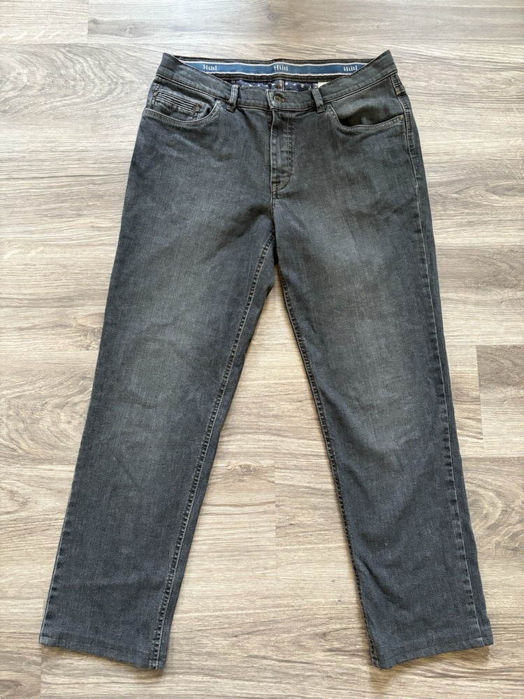 Hiltl The Ultimate Trouser Jeans Mens Size 35/34x29 Blue Grey Straight Leg