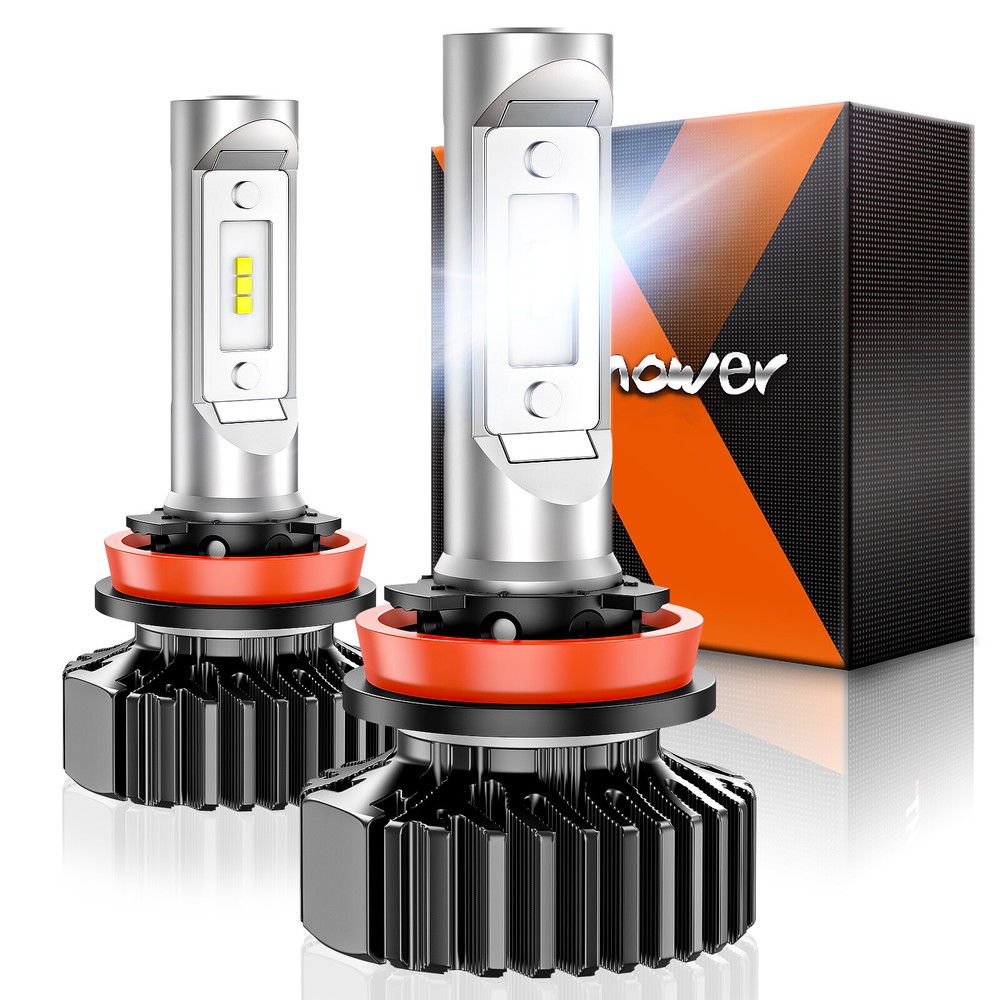 SEALIGHT 2PCS X1 H11 H9 H8 6000K Bright White LED Headlight Bulbs Low Beam