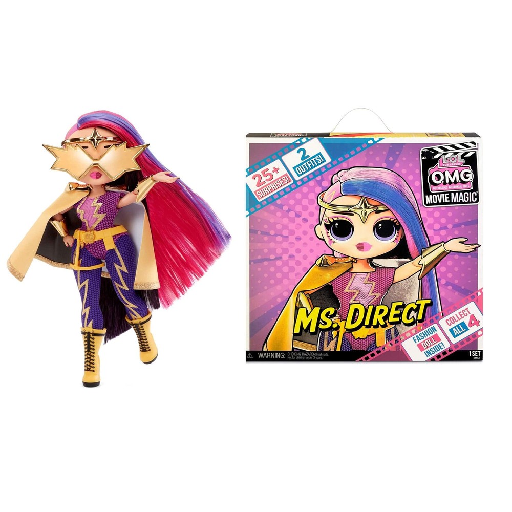 LOL Surprise OMG Movie Magic MS. DIRECT Fashion Doll with 25 Surprises & Movie Theme