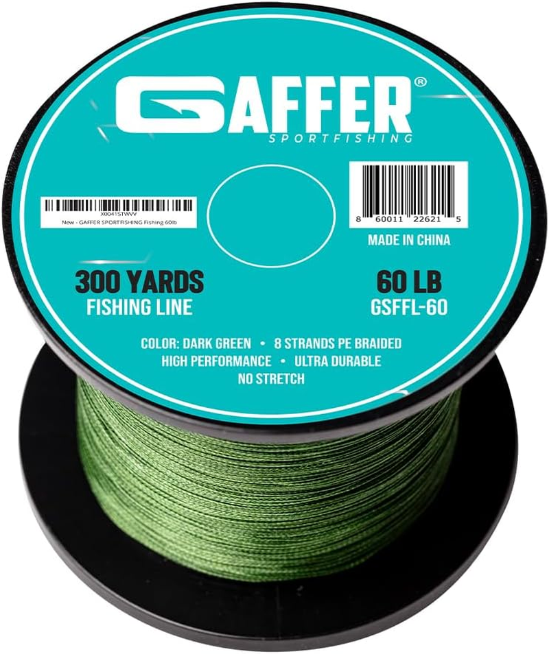 Gaffer Sport Fishing Line, 8 Strands Braid, 100LB Test Line [2000 Yards] - Propr