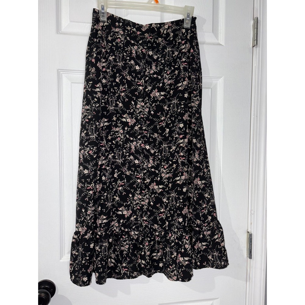 Loveriche Floral Midi Skirt in Size Small - Feminine & Stylish  