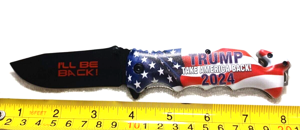 TRUMP TAKE AMERICA BACK SPRING ASSISTED KNIFE 8.25