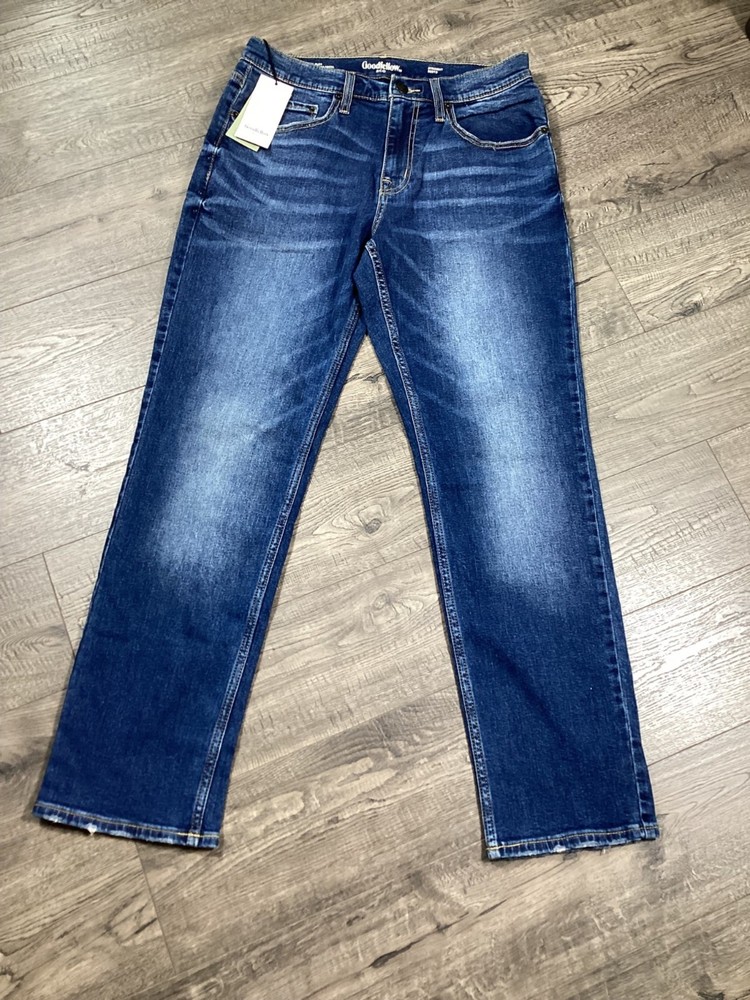 Goodfellow & Co Mens Medium Wash Denim Jeans Straight Fit 30x30 Casual Wear NWT