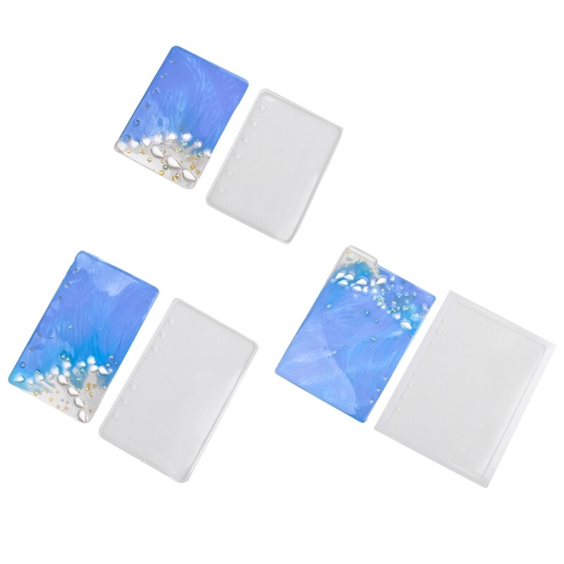 Handmade Crystal Epoxy Resin Notebook Cover Silicone Mold for Unique Casting