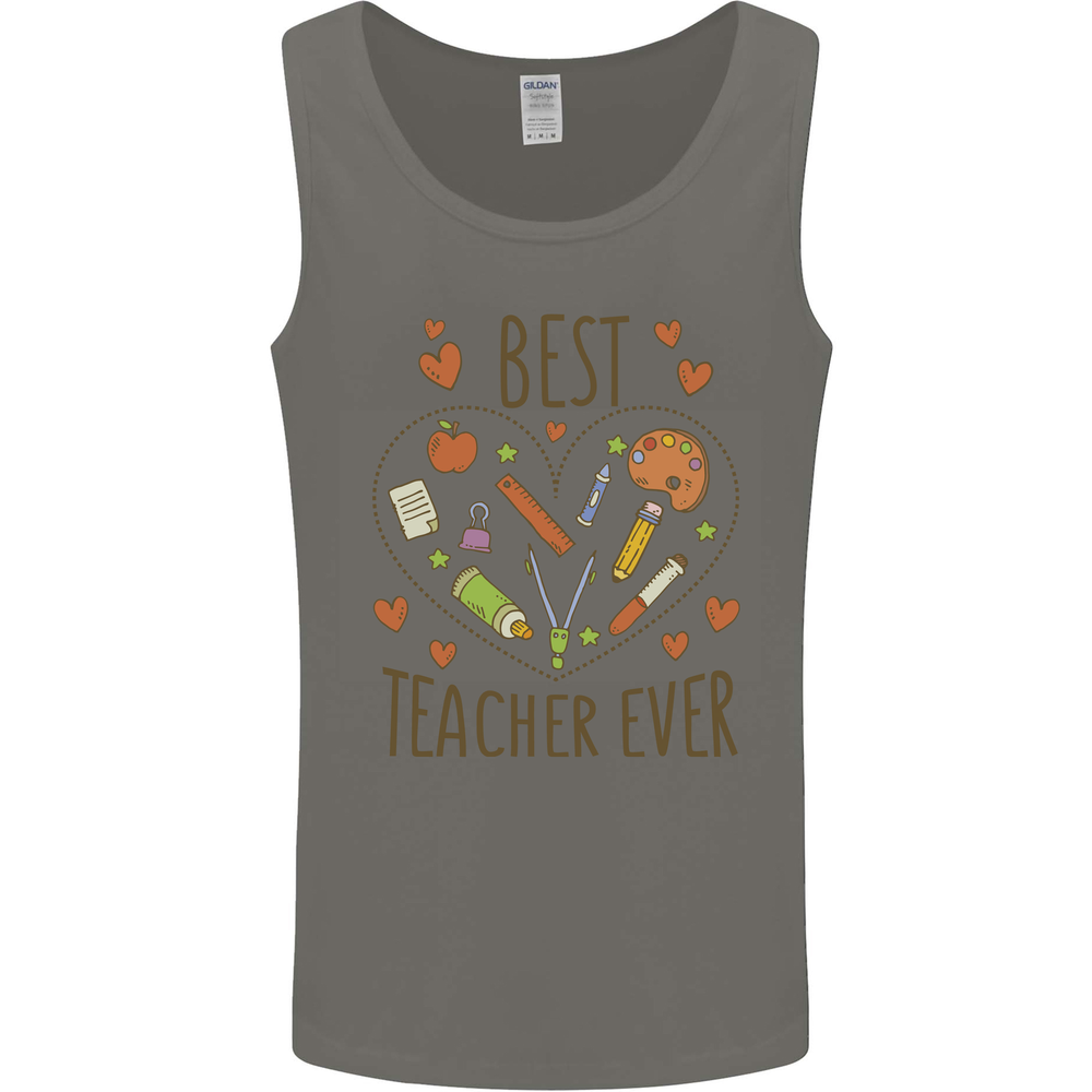 Best Teacher Ever Teaching Maths English Science Mens Vest Tank Top