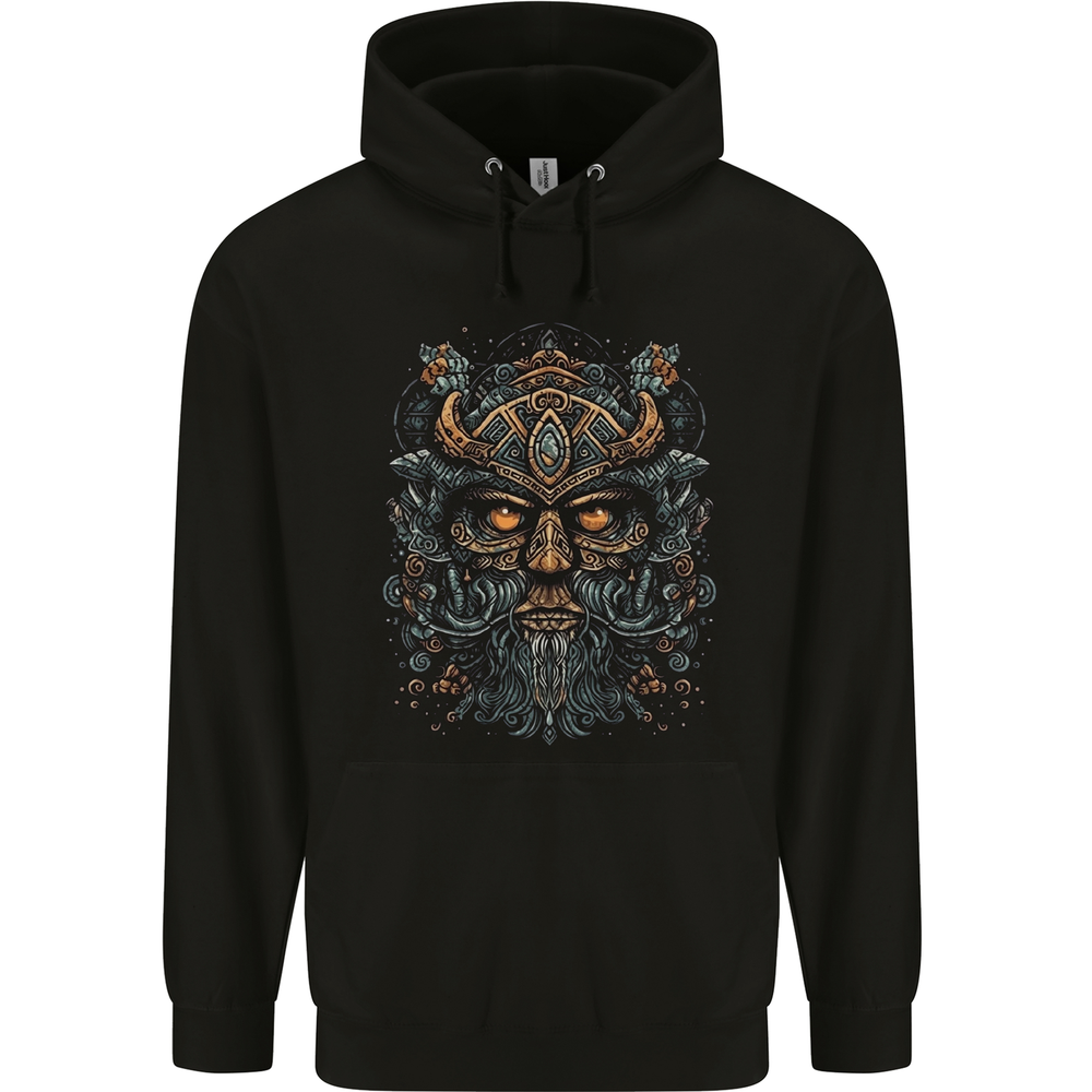A Tribal Viking Pagan Celtic Warrior Mens 80% Cotton Hoodie