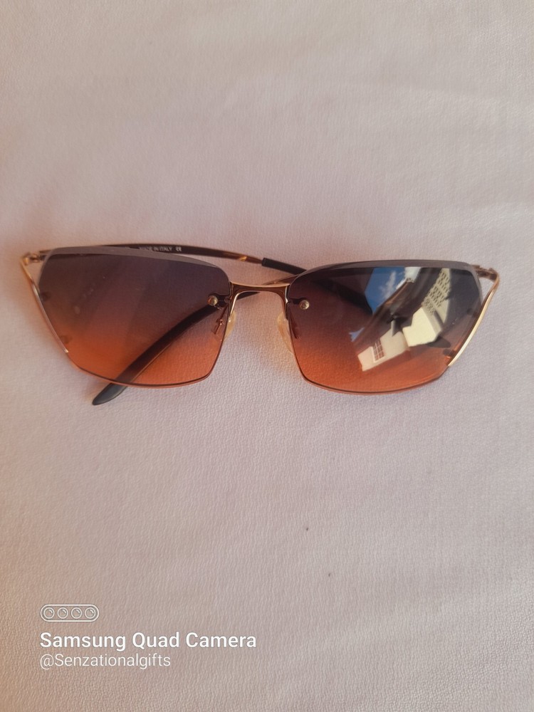 VTG 80s Fendi Rose Gold Gradient Lens Geometric Sunglasses MOD SL7341 62