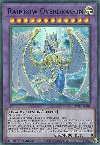 Rainbow Overdragon Blue LDS1-EN101 Ultra Rare 1st Edition Near Mint