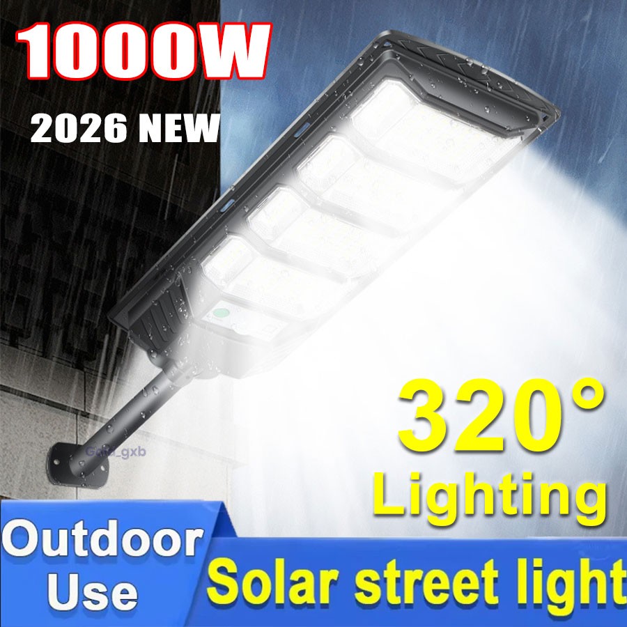 Commercial 1000000LM LED Outdoor Dusk to Dawn Solar Street Light Road Area Lamp