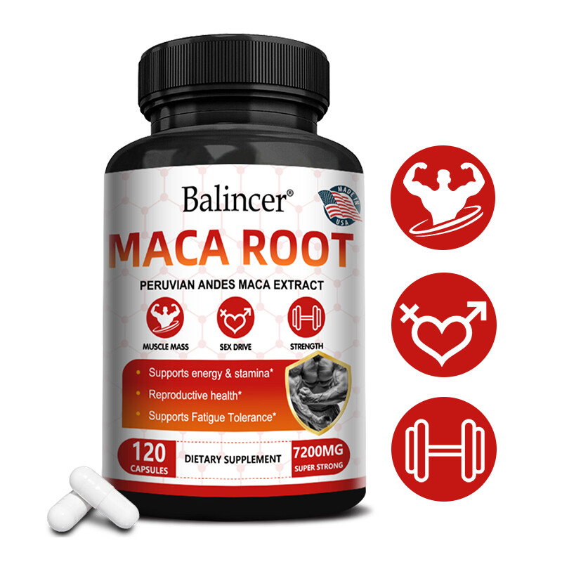 Maca Root Capsules - Improves Performance, Reduces Stress, Improves Mood