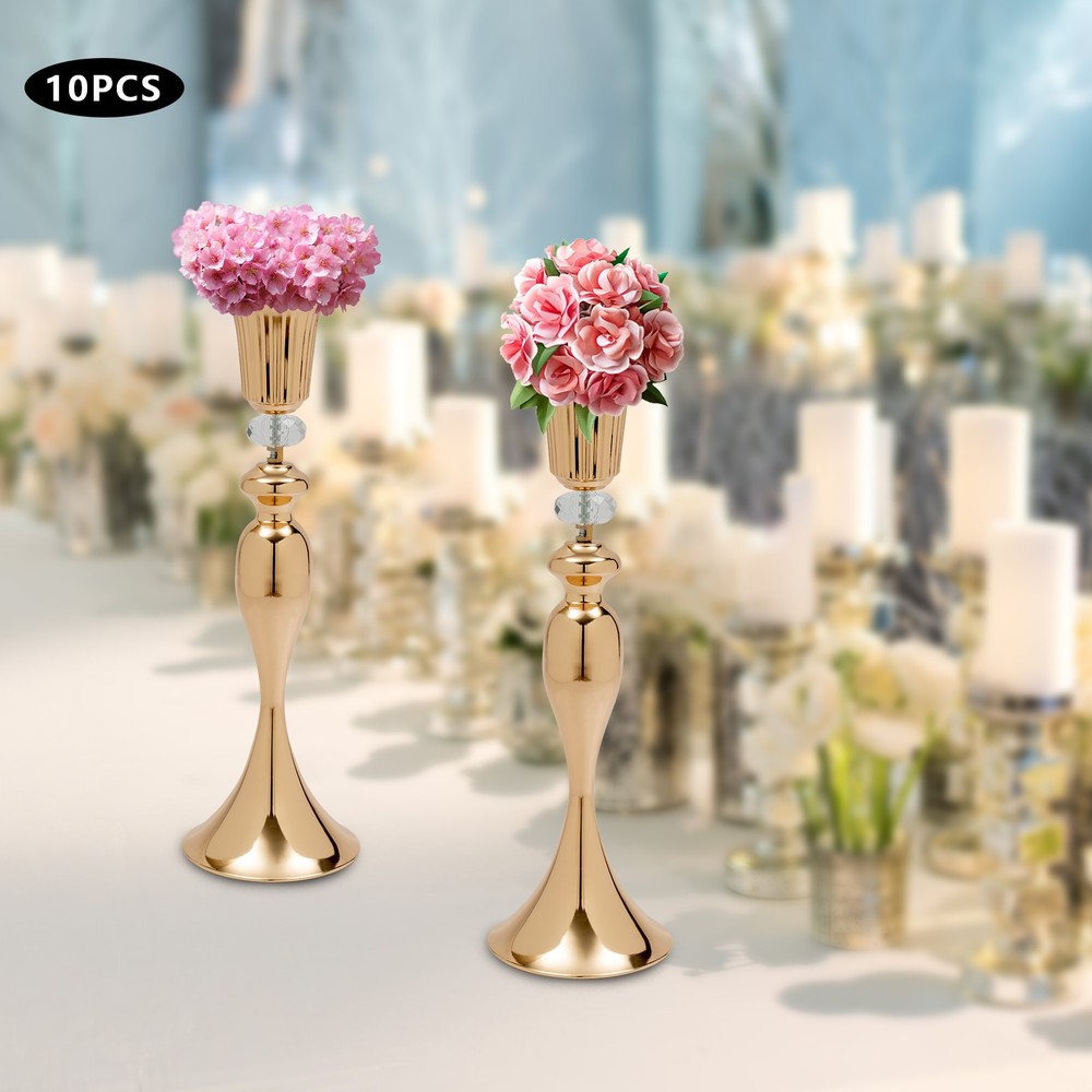 10 Pcs 21.7'' Tall Metal Vase Wedding Centerpiece Table Decorative Vase