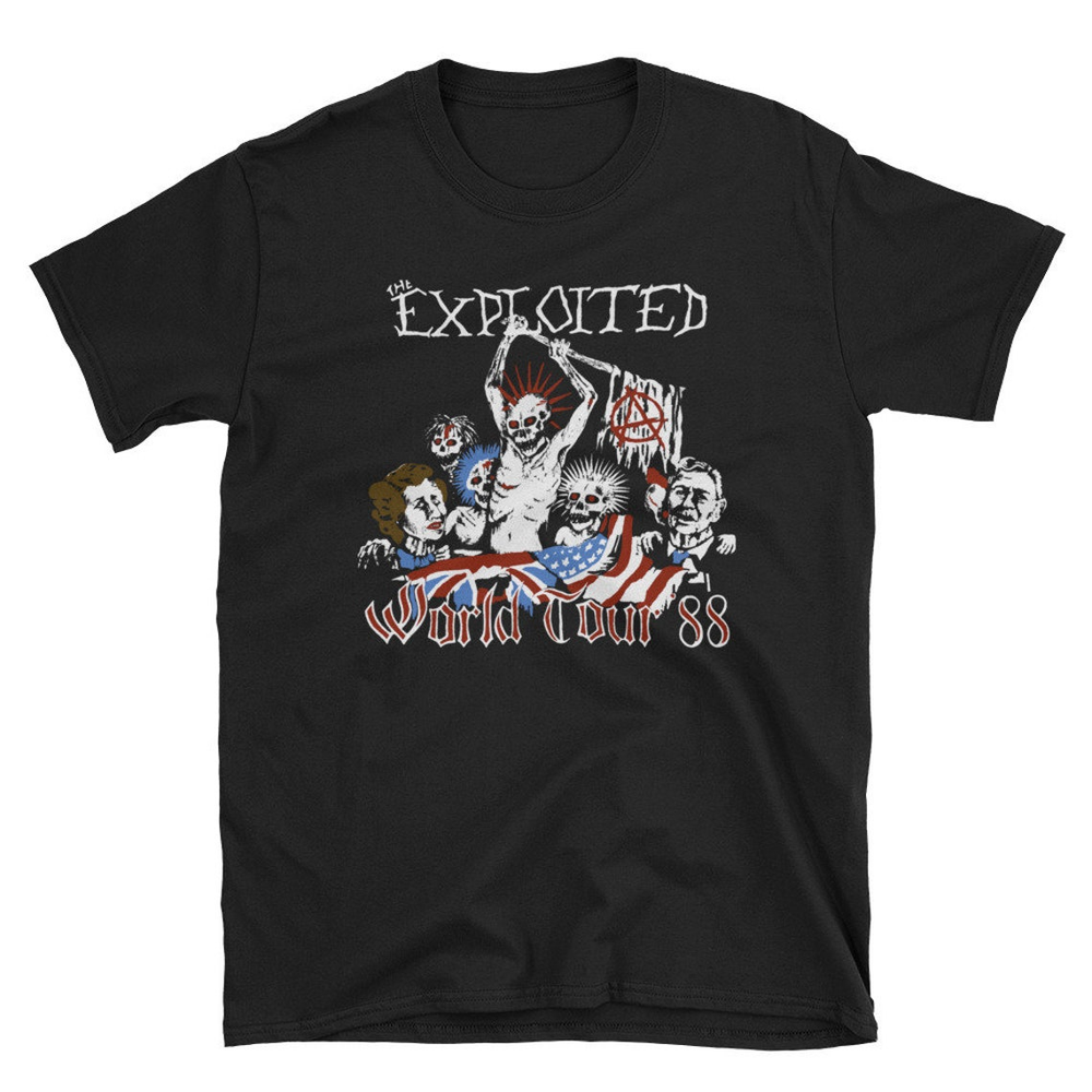VThe Exploited 1988 Tour Punk Band Tee - GBH, UK Subs, Crass, Chaos - Unisex