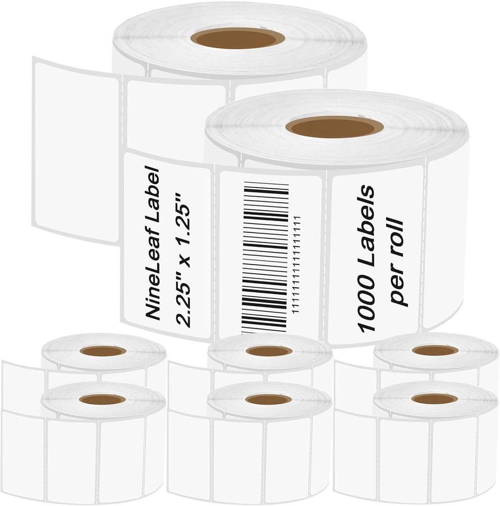 8 Rolls Direct Thermal 2.25x1.25