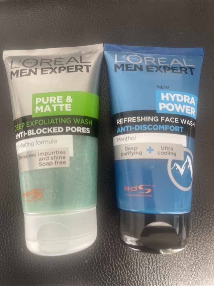 2 X L’Oréal Men Expert Pure & Matte Deep Exfoliating & Anti Discomfort Face Wash