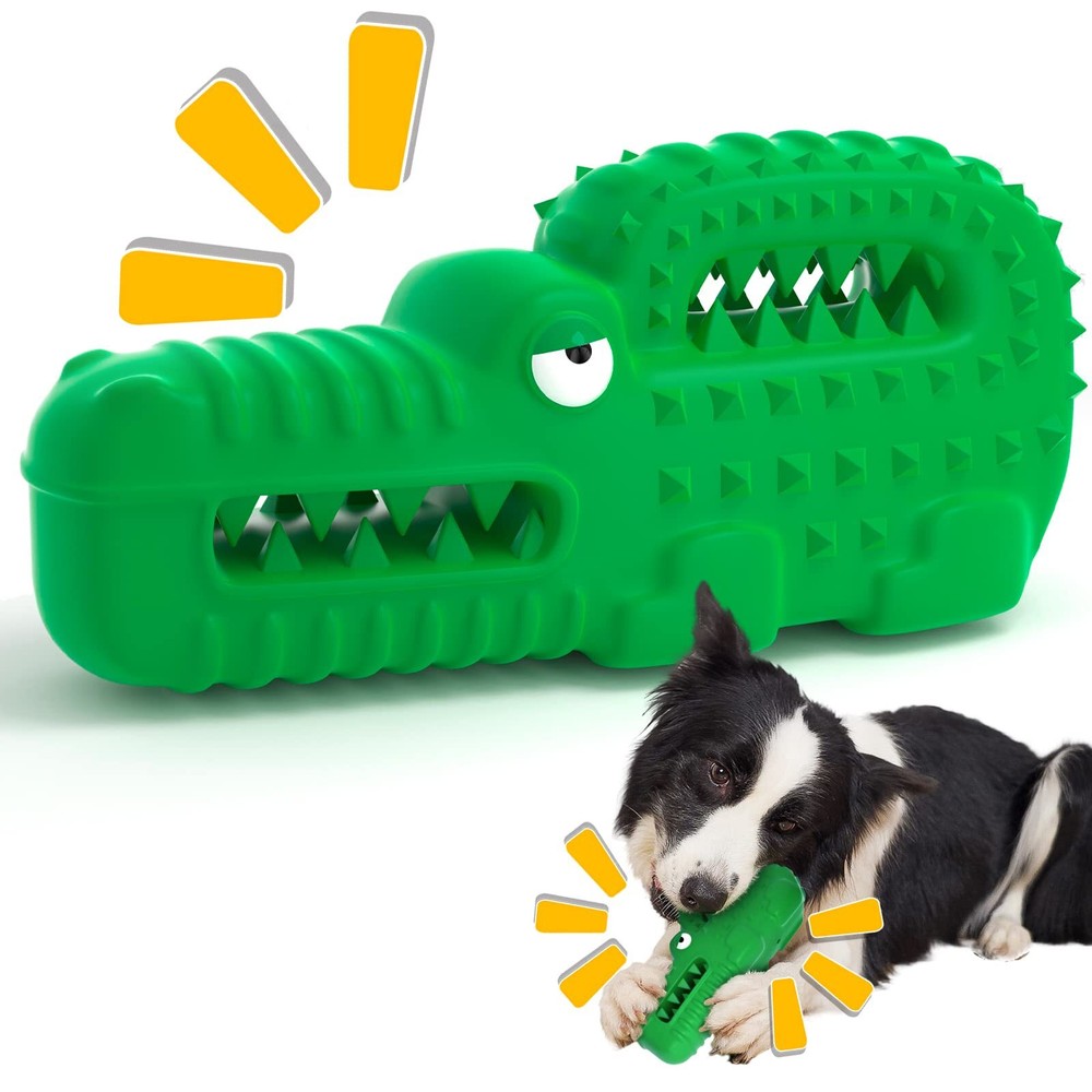 Dog Toys Squeaky Indestructible Dog Chew Toys For Aggressive Chewers Tough Allig