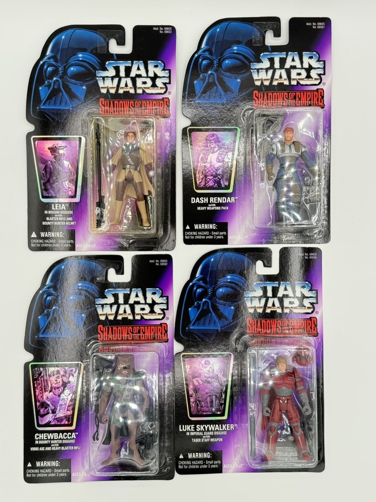 Star Wars 1996 Shadows  Dash Rendar-Luke Skywalker-Chewbacca-Princess Leia