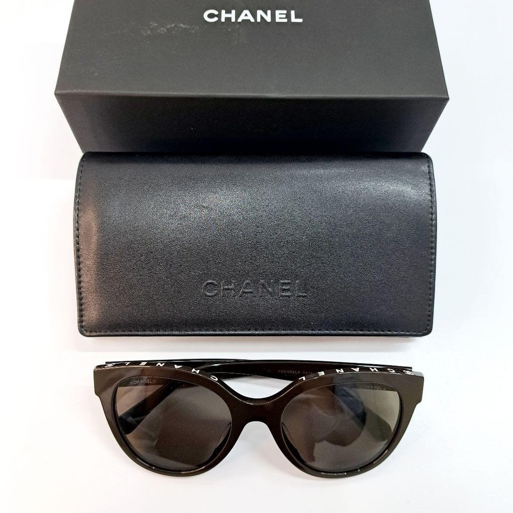CHANEL 5414 Black Frame Sunglasses with Coco Mark #2