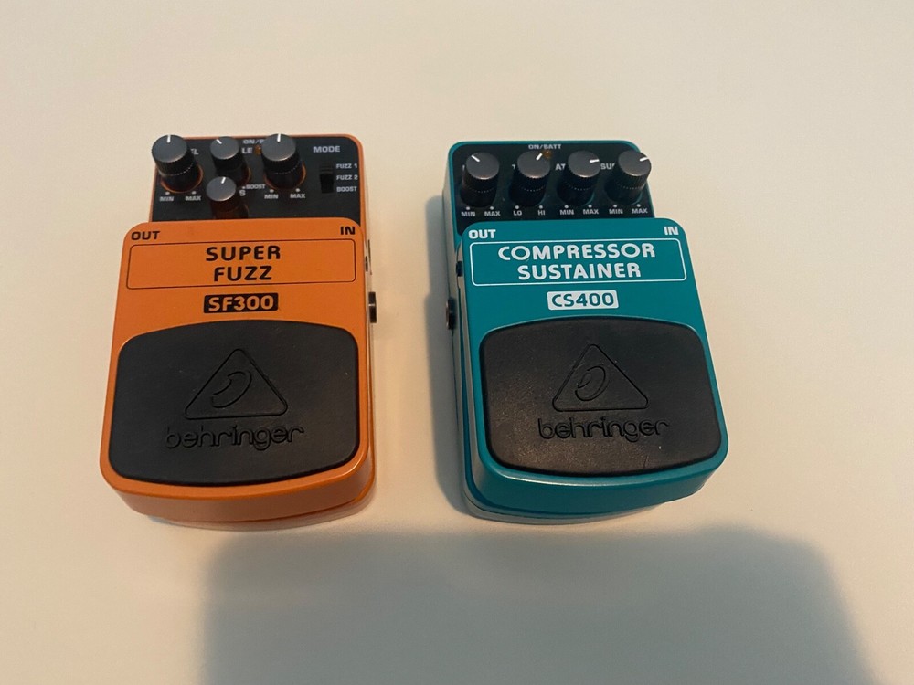 Behringer Guitar Pedals - Super Fuzz and Compressor Sustainer
