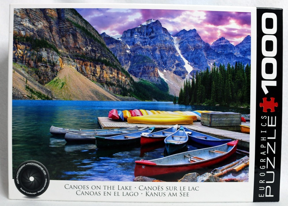 Eurographics Canoes on the Lake 1000 pc Jigsaw Puzzle 19 1/4