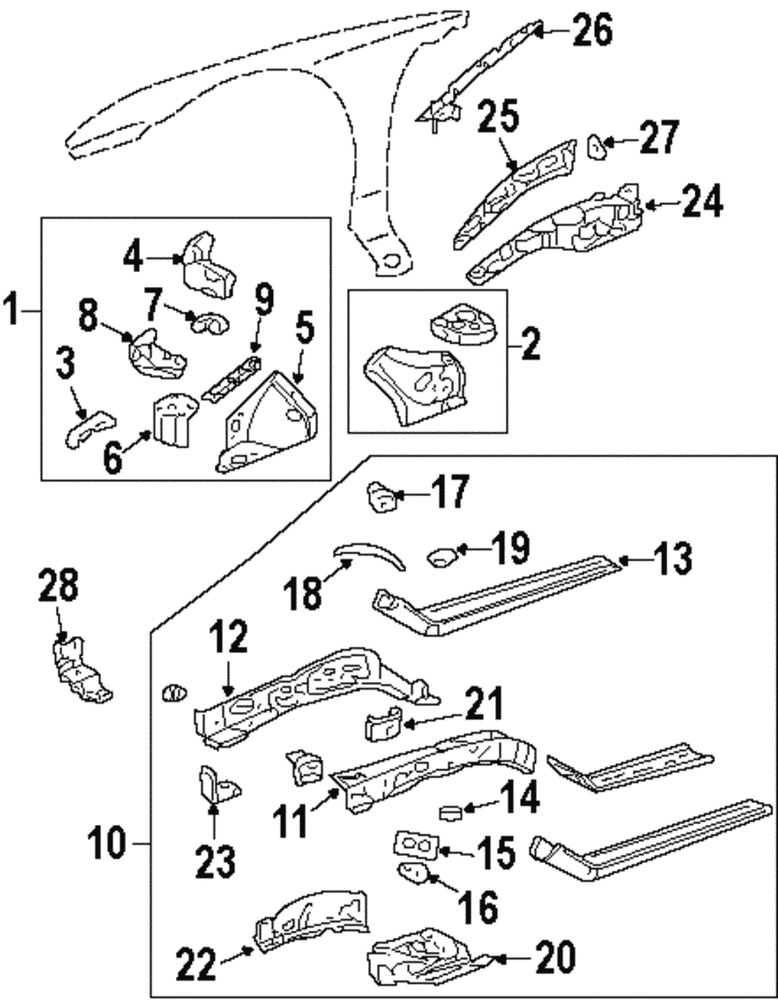 Genuine GM Bracket F/Fdr Upper-Left-hand 12481357