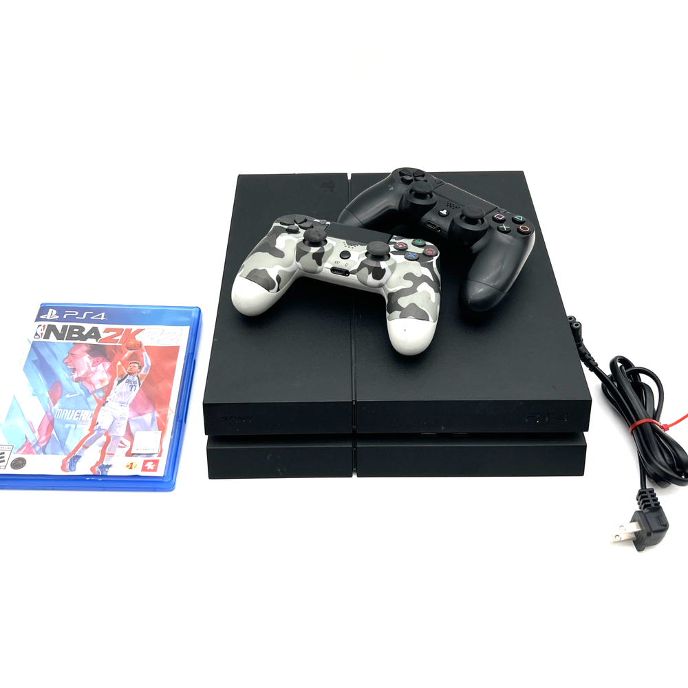 Sony PlayStation 4 1TB Console - Black With 2 Controllers, Cable Disk, Tested
