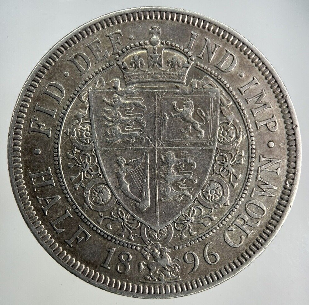 1896 Victoria Half-Crown Silver Coin in Exceptional High Grade Condition