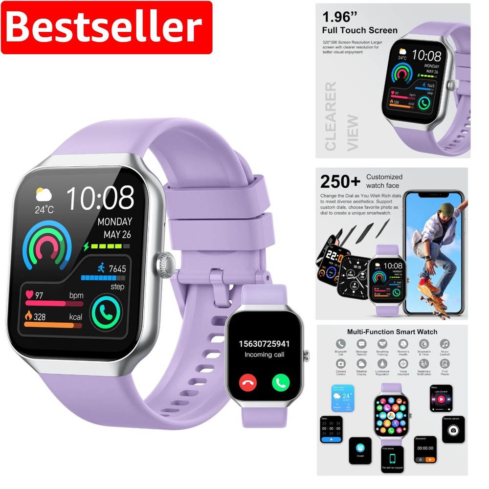 Waterproof Smartwatch for Women with Call Function & Fitness Tracking