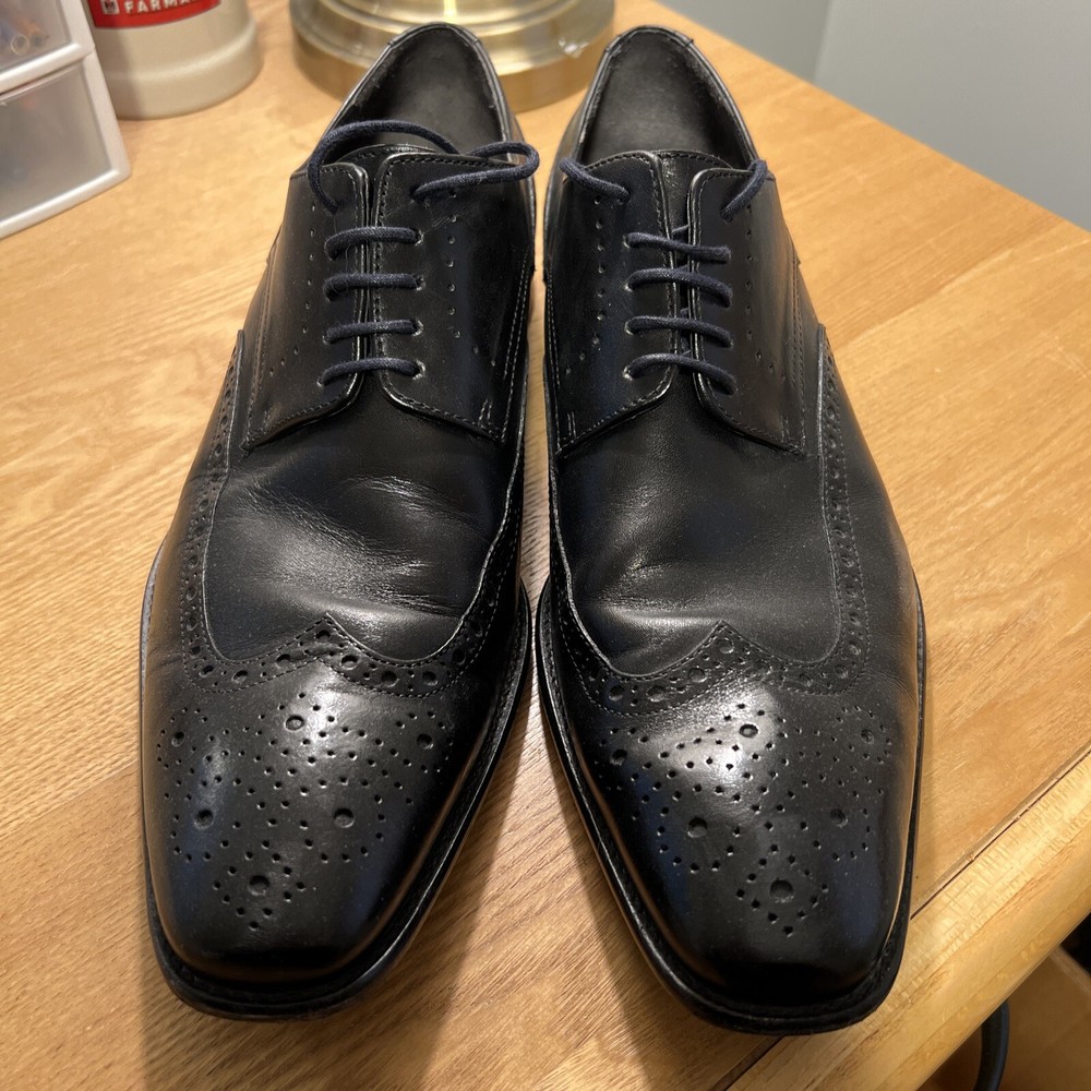 Hugo Boss men's black dress shoes U.S. size 9.5