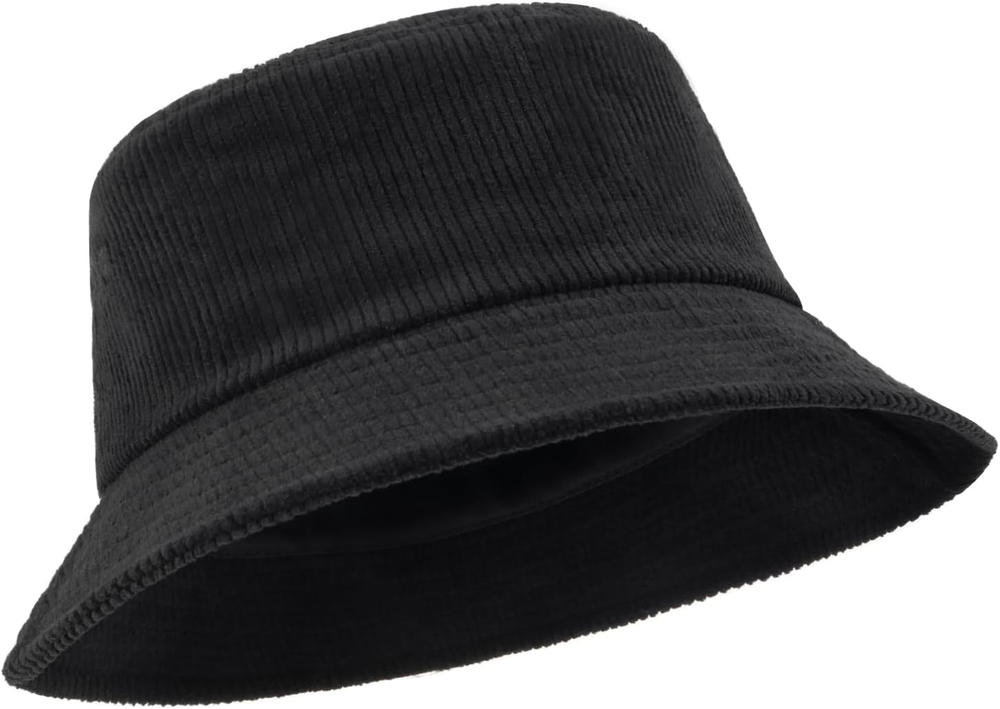 Adjustable Corduroy Bucket Hat for Fishing & Sun Protection in Sizes S-2XL