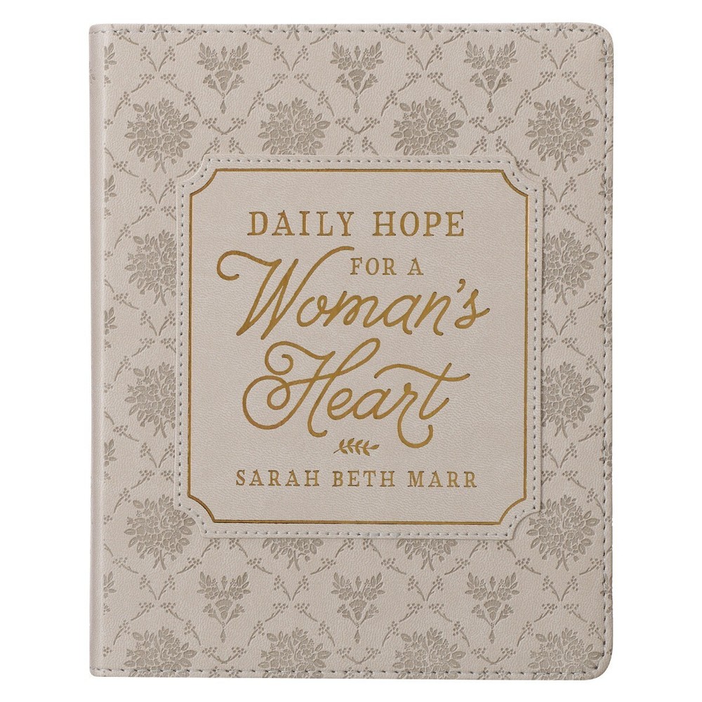 Daily Hope Devotional for Women in Taupe Faux Leather