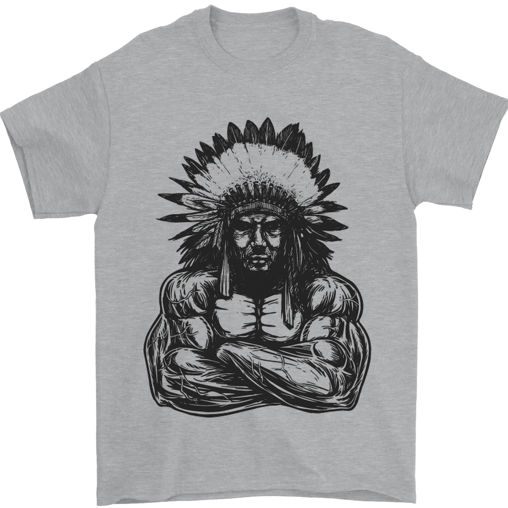 Gym Chief Training Top Bodybuilding MMA Mens T-Shirt 100% Cotton