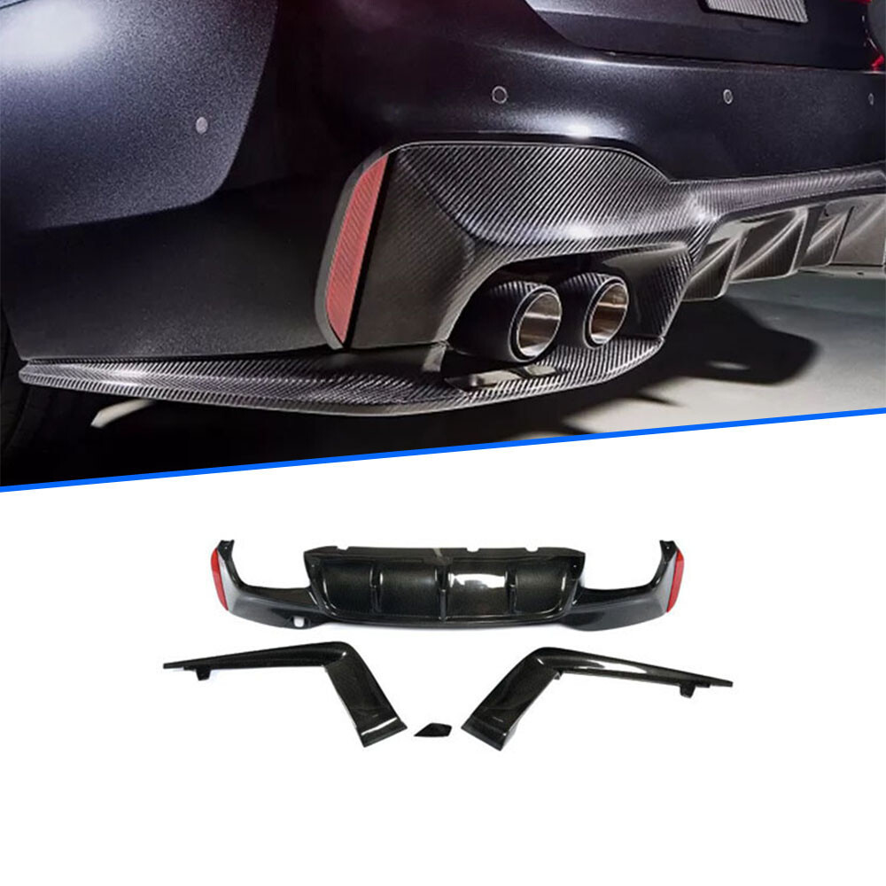 Carbon Fiber Rear Bumper Diffuser Lip Splitter For BMW 5 Series F90 M5 Saloon
