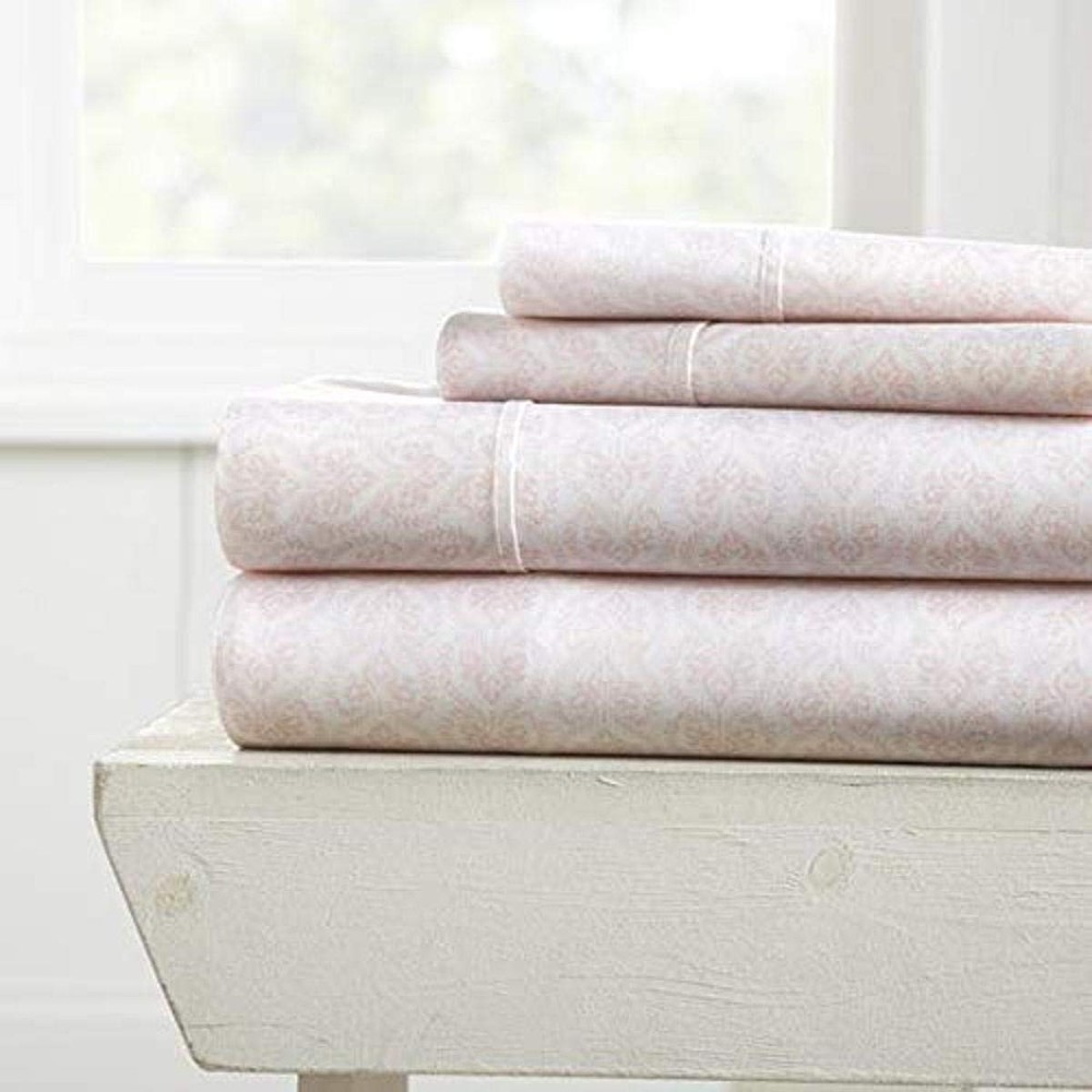 iEnjoy Home Hotel Collection Premium Ultra Soft Pink Pattern 4-Piece Classic Set