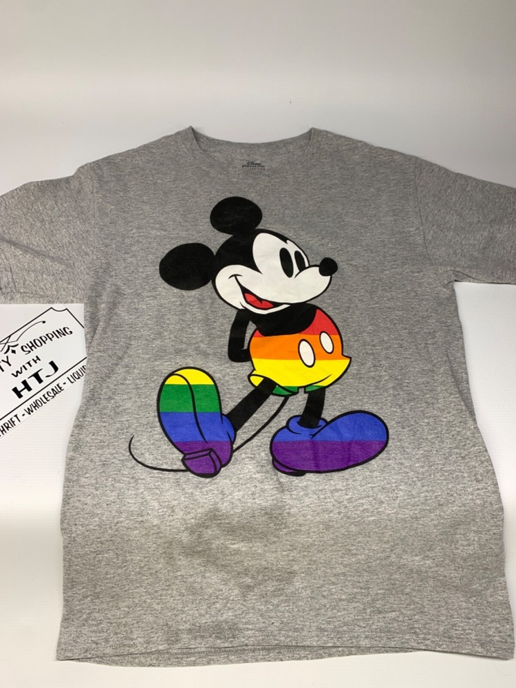 Disney Pride Mickey Mouse Size Mens Small Rainbow Unisex