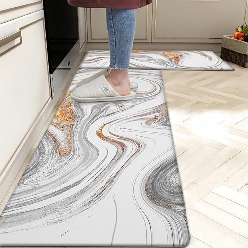 Anti-Fatigue Kitchen Floor Mats Set - 2 PCS (17.3x28