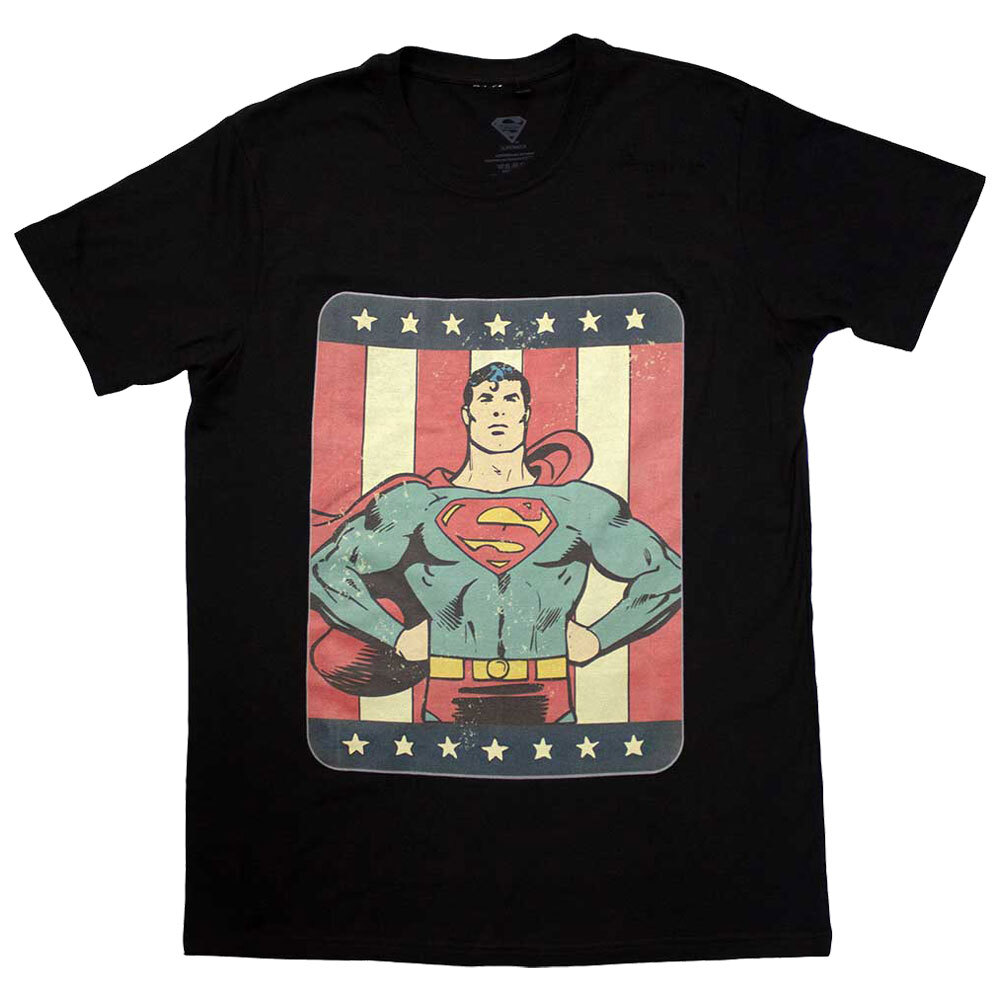 Superman Stripes Logo Graphic Cotton T-Shirt for Men and Women