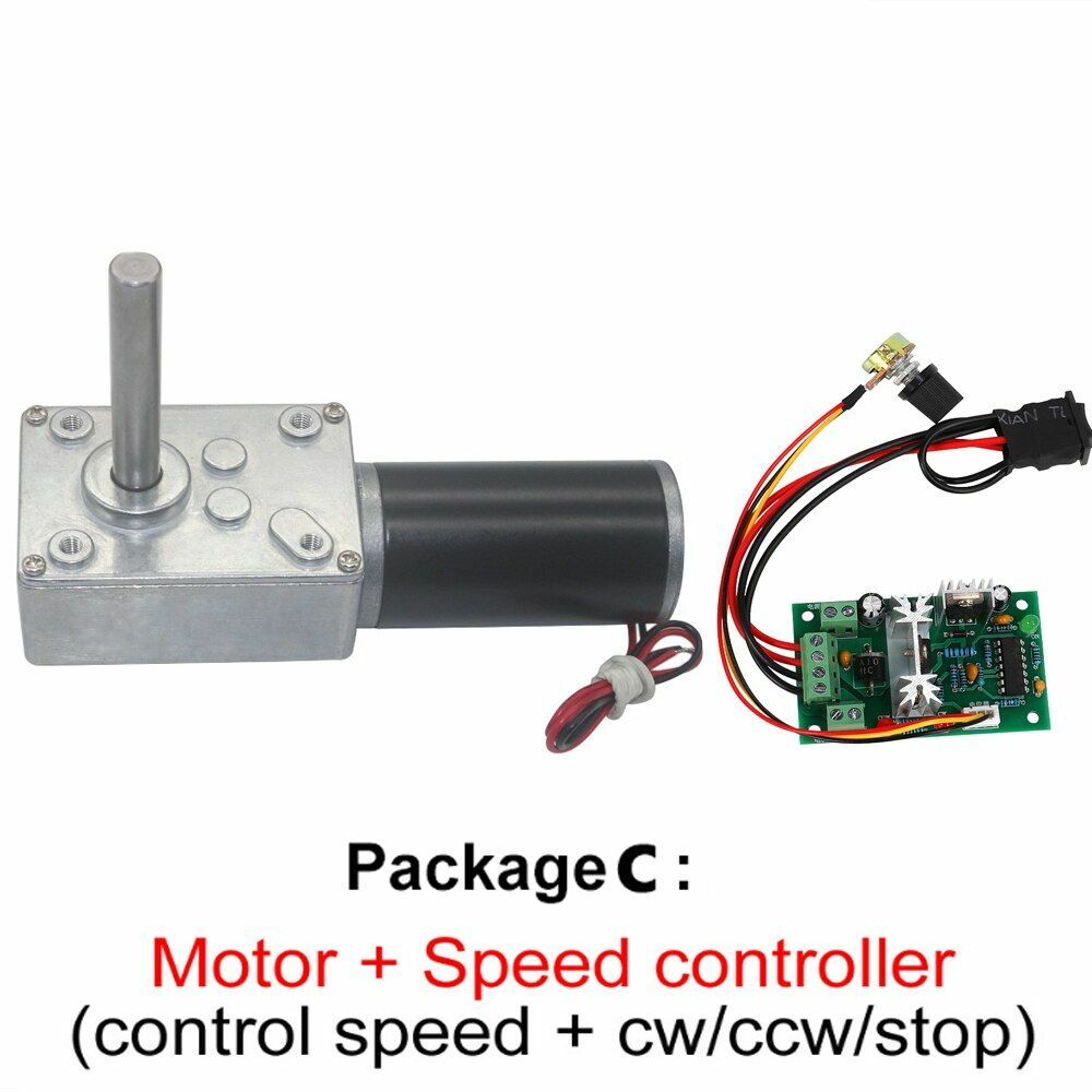 High Torque Electric Worm Gear Motor Reducer 12-24V 14.4-21W Drip-Proof