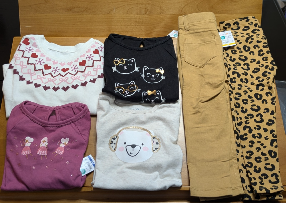 Garanimals Toddler Girl 6pc Clothing Bundle Lot Size 24M & 2T NWT Mix Match