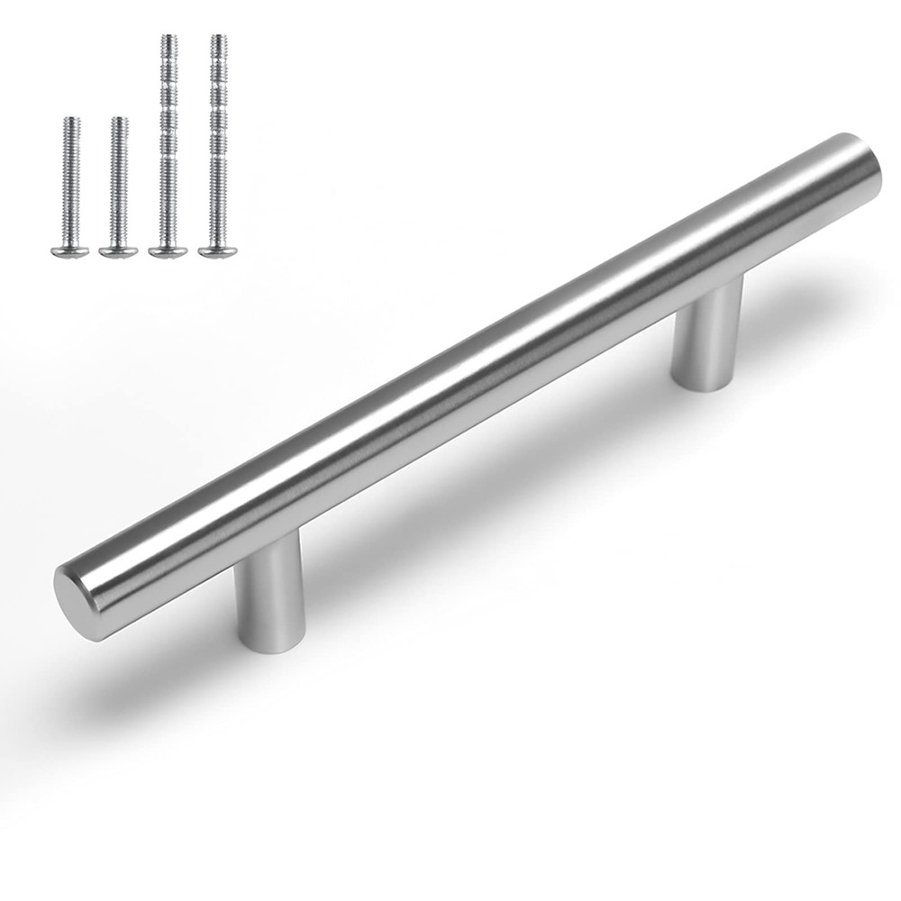 96mm Brushed Nickel Cabinet Handles - HD201SN Modern Drawer Pulls Hardware