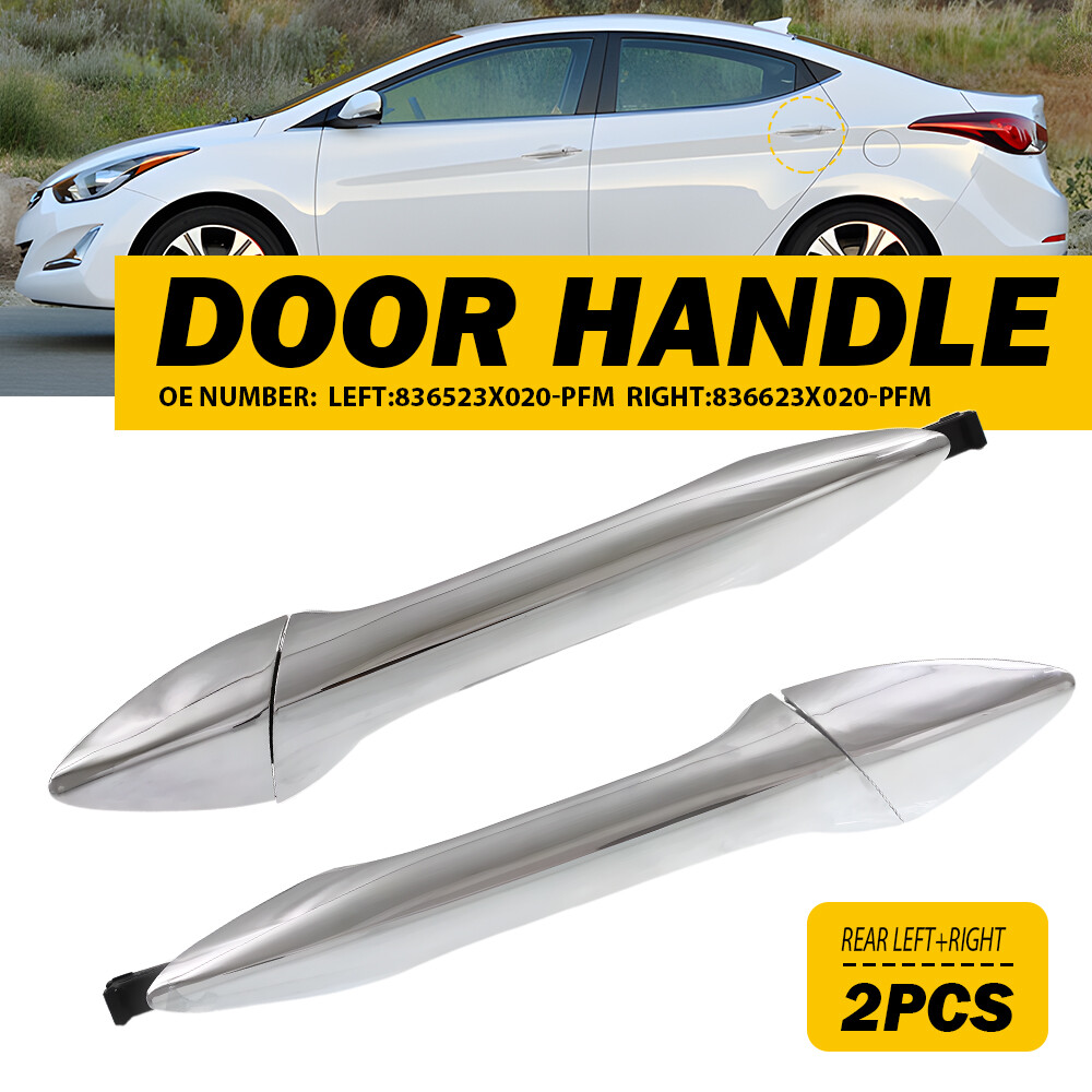 2X Exterior Door Handle For 2011-16 Hyundai Elantra Rear Left Right Side Outer M