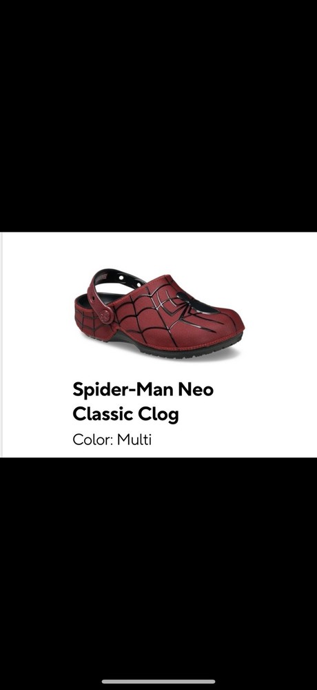 spiderman Neo Classic Crocs Size 7M/9W *In Hand Fast Shipping *