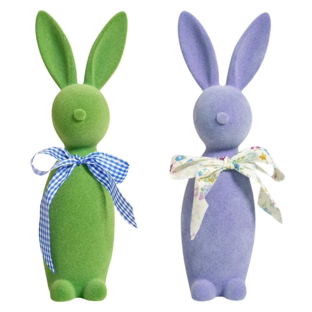Rabbit Ornament Easter Cute Decoration Bunny Statue for Home Bookshelf Lawn