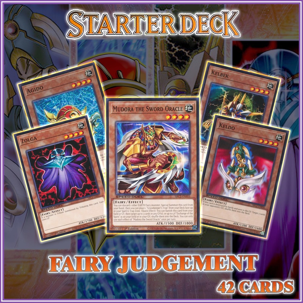 Fairy Judgement Starter Deck 42 with Zolga Keldo Ishizu Duelist Kingdom YuGiOh Cards