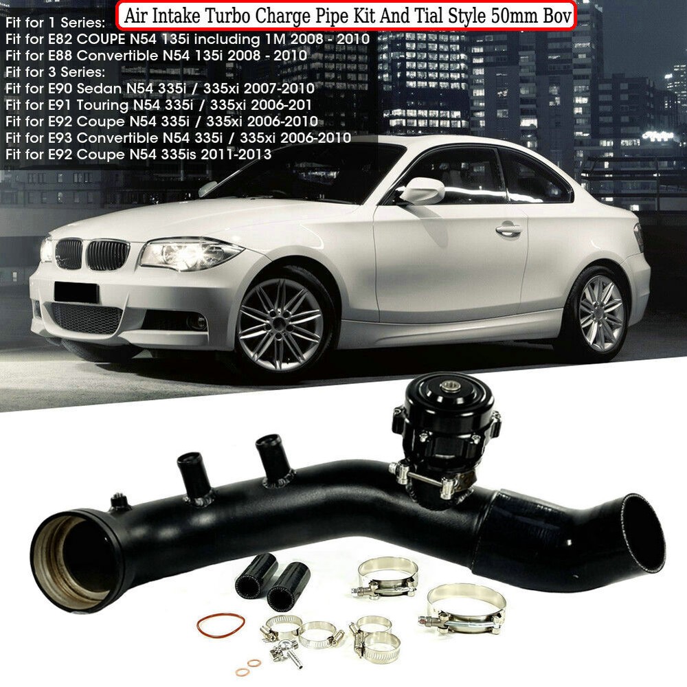 BMW N54 E82 E88 135i 3.0L Turbo Intake Charge Pipe Kit with 50mm BOV