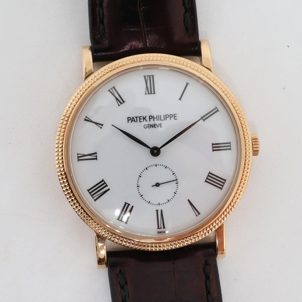 Patek Philippe 5119J-001 Calatrava 36mm 18k Gold White Enamel Manual Wind Men's Watch