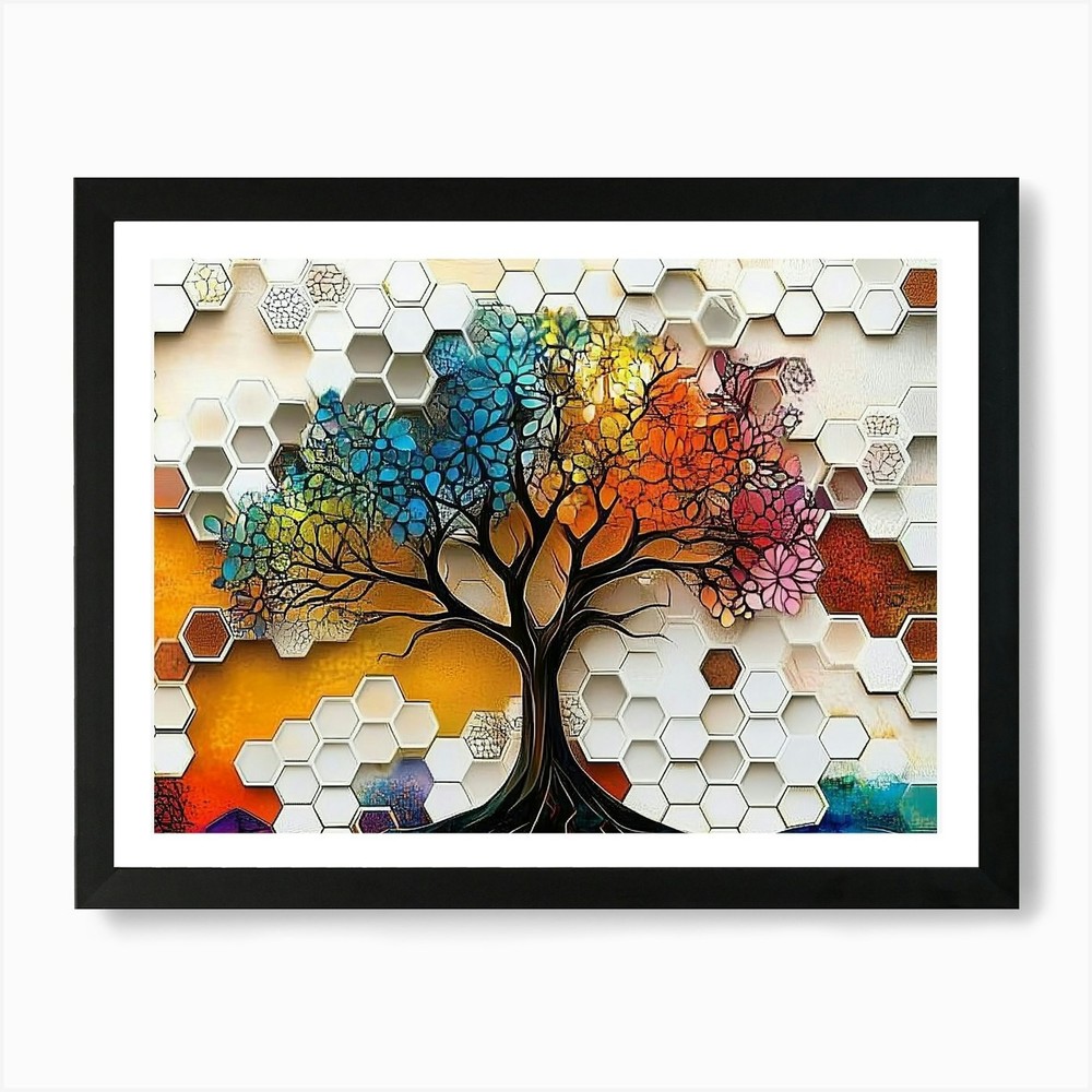 Tree of Life 126 Framed Wall Art Canvas Print Picture Poster